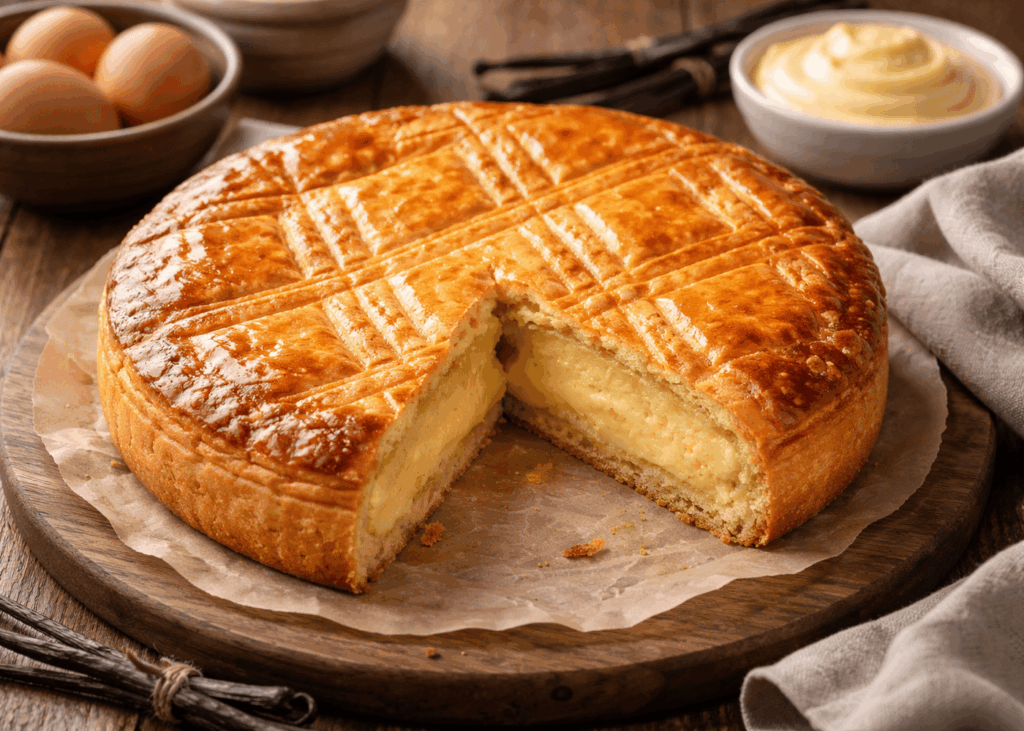 gateau-basque-pose-sur-une-table