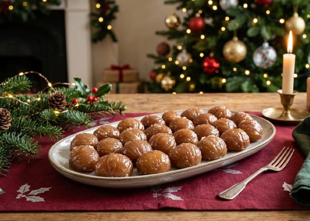 repas de noel marrons glaces 