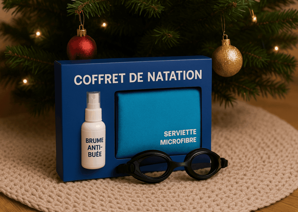 coffret-avec-des-accessoires-de-natation-pose-au-pied-d-un-sapin-de-noel