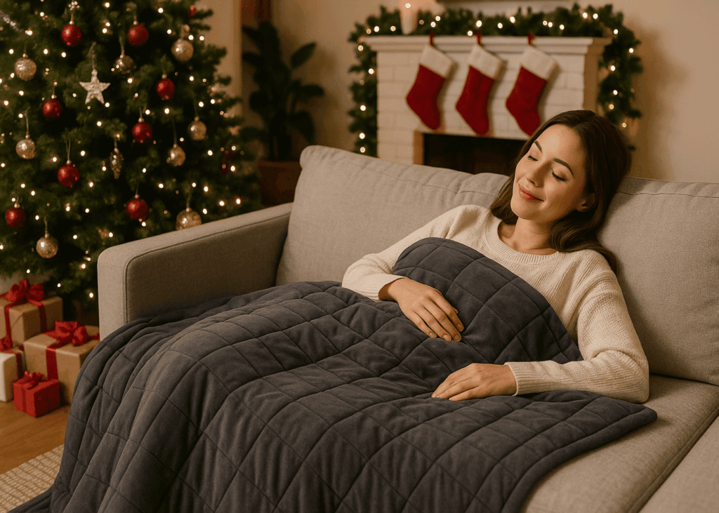 femme-qui-fait-la-sieste-sur-un-canape-avec-un-plaid-sur-elle