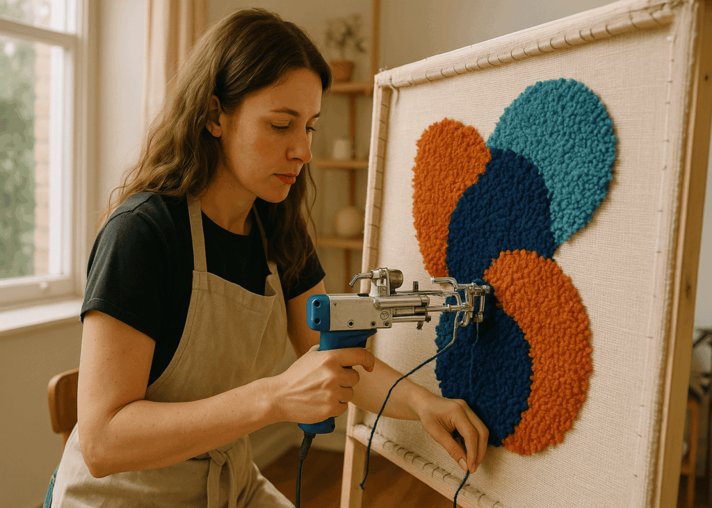 femme-qui-fait-un-atelier-tufting-pour-creer-son-tapis