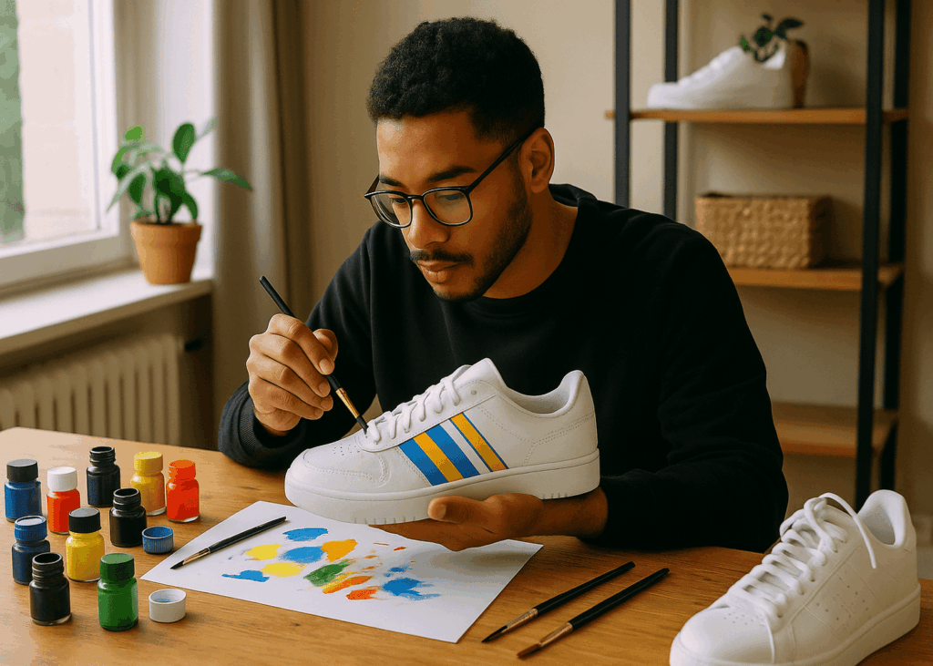 homme-en-train-de-peindre-une-paire-de-baskets