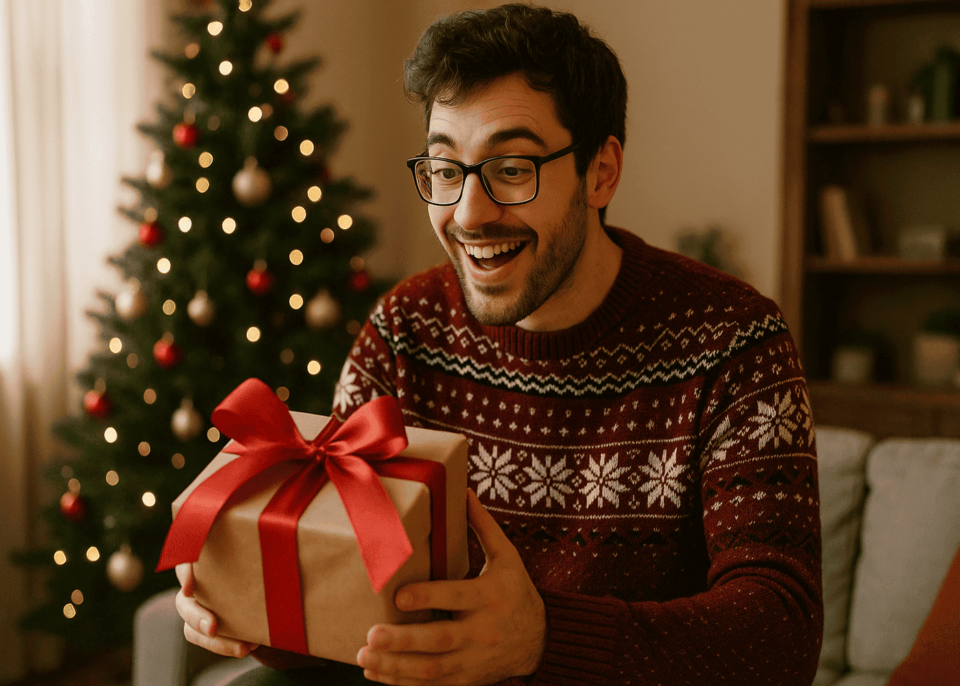 homme-qui-recoit-un-cadeau-de-noel