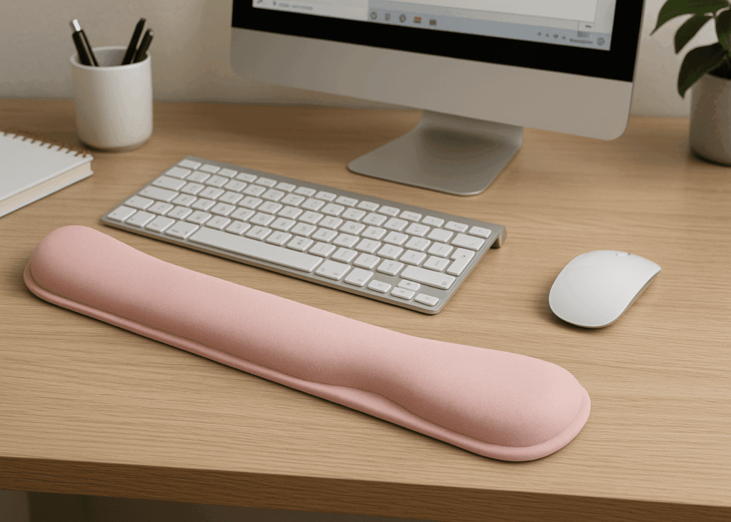 repose-poignet-ergonomique-rose-pose-sur-un-bureau-de-travail