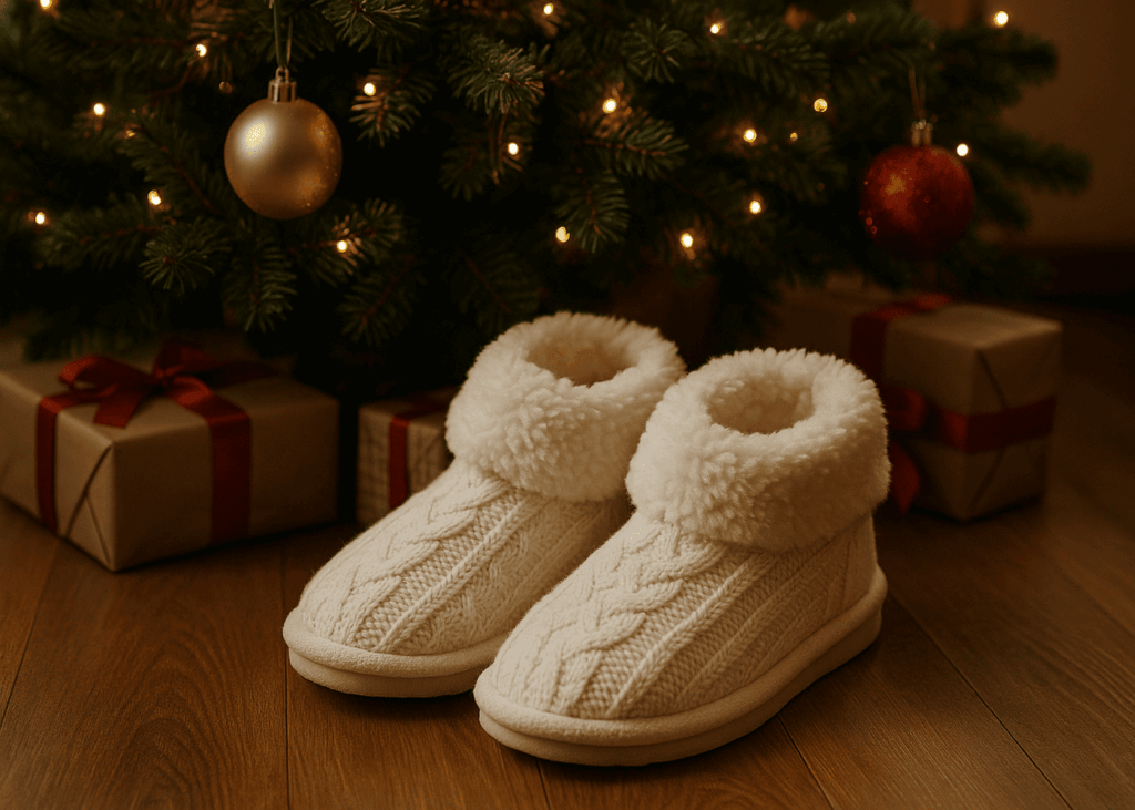 chaussons-cocooning-poses-au-pied-d-un-sapin-de-noel