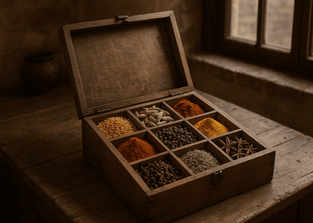 coffret-en-bois-rempli-d-epices