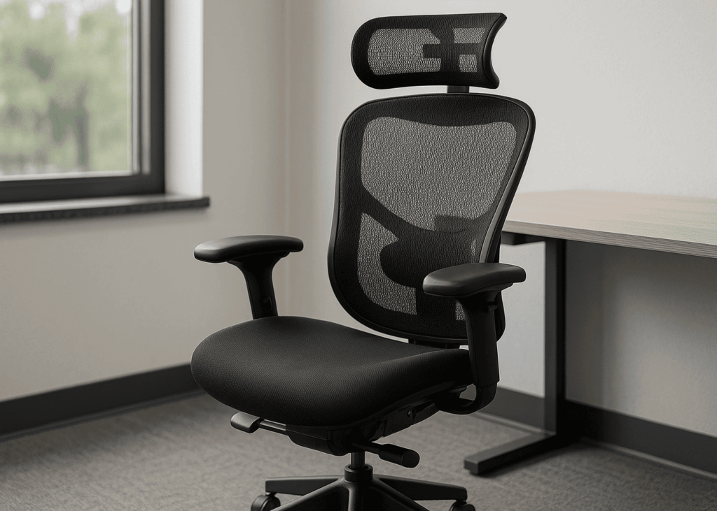 fauteuil-de-bureau-ergonomique-noir-dans-une-piece-avec-un-bureau