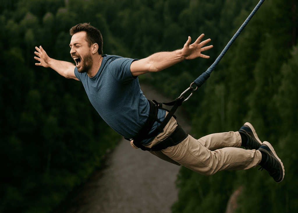 homme-qui-crit-en-train-de-faire-un-saut-a-l-elastique