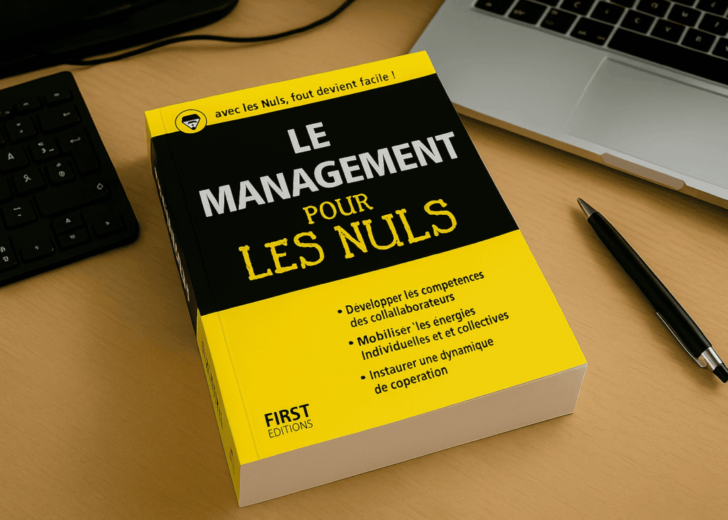livre-le-management-pour-les-nuls-poses-sur-un-bureau-de-travail