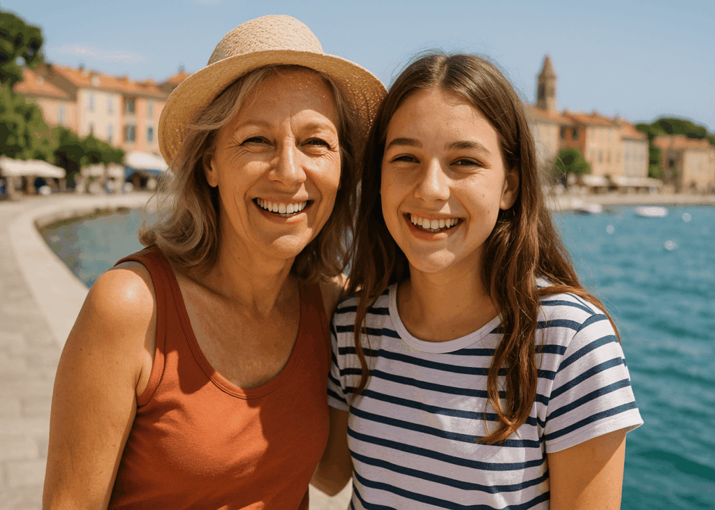 maman-et-sa-fille-en-vacances-devant-la-mer-qui-sourient-face-a-l-objectif