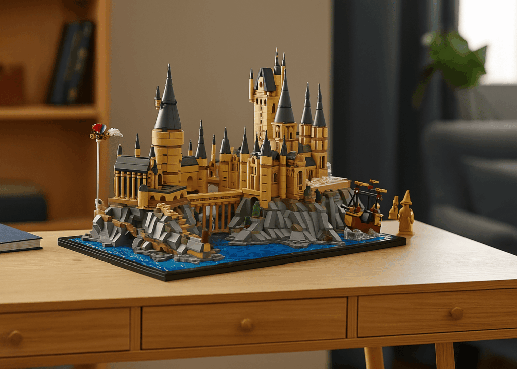 maquette-lego-posee-sur-une-table-en-bois