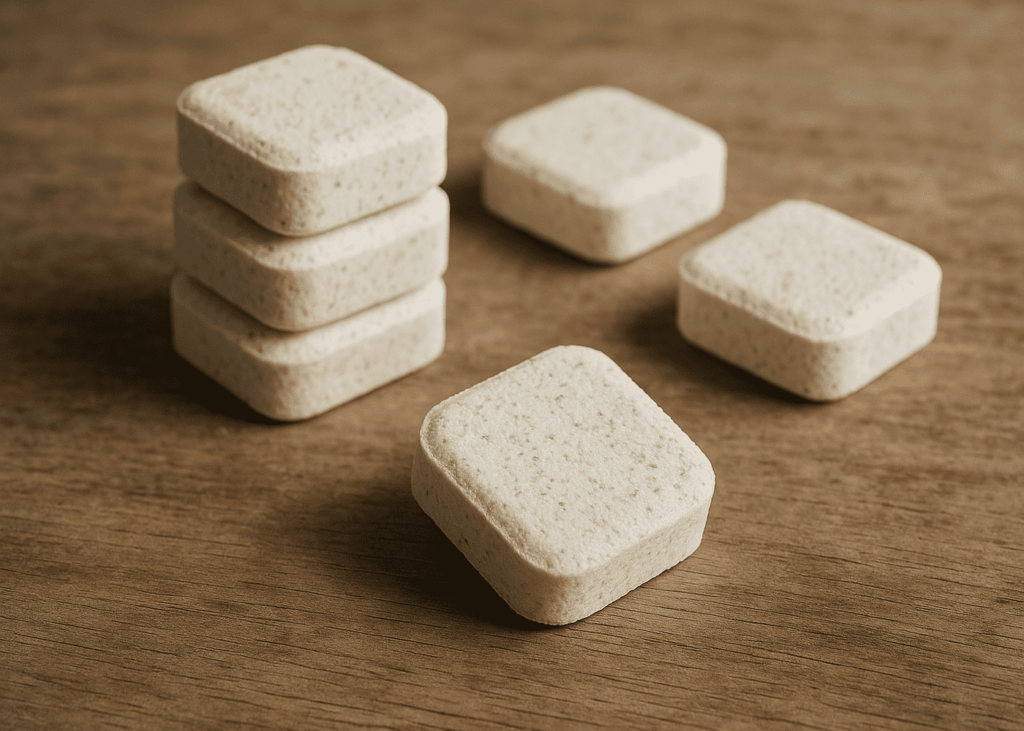 pastilles-de-lave-vaisselle-biodégradables-posees-sur-une-table