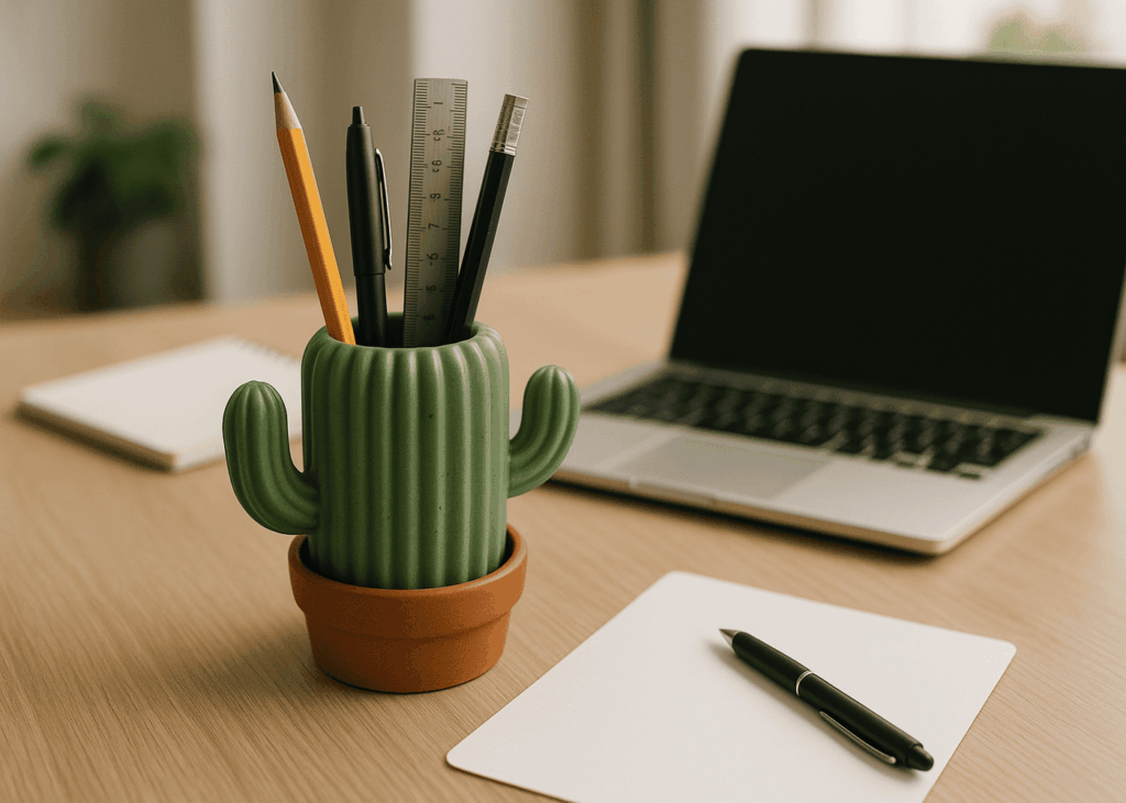 pot-a-crayons-en-forme-de-cactus-pose-sur-un-bureau-de-travail
