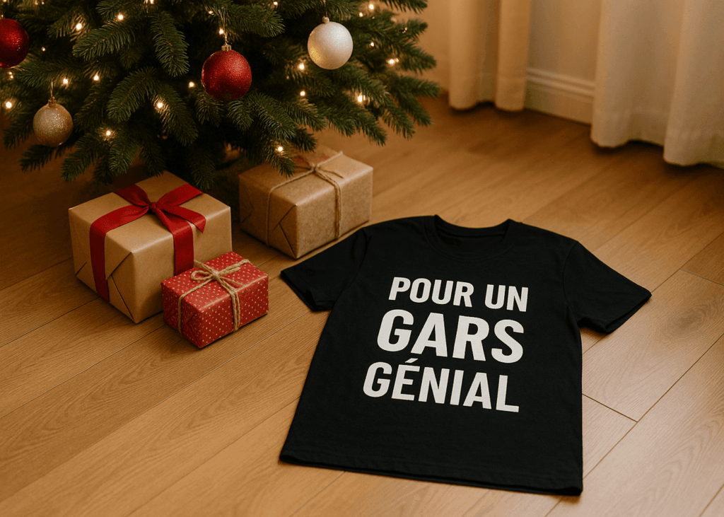 t-shirt-pour-un-gars-genial-au-pied-d-un-sapin-de-noel