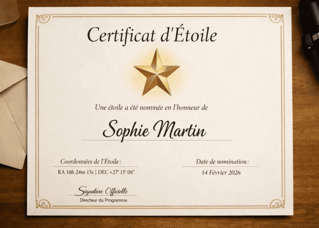 certificat-d-un-achat-d-etoile-au-nom-de-sophie-martin