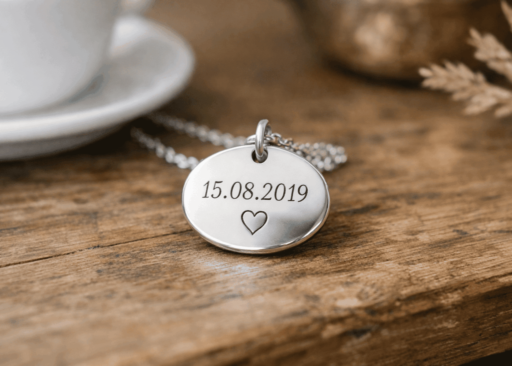 collier-en-argent-grave-avec-une-date-et-un-coeur