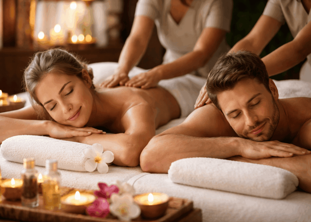 couple-apaise-qui-fait-un-massage-en-duo-en-institut