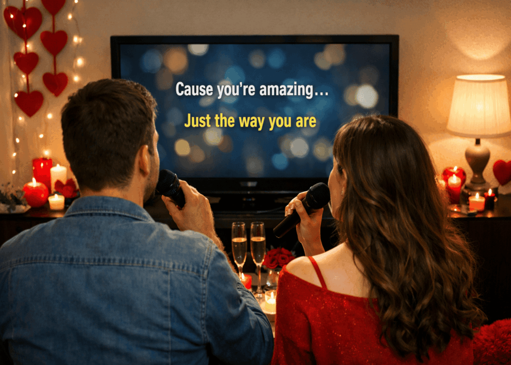 couple-qui-fait-un-karakoe-a-la-maison-pour-la-saint-valentin