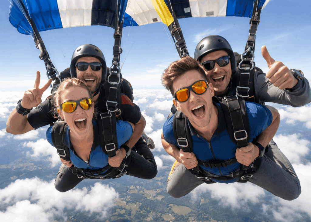 couple-souriant-qui-fait-un-saut-en-parachute