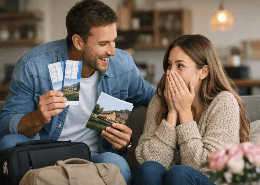 homme-qui-surprend-sa-petite-amie-avec-un-week-end-en-amoureux-surprise