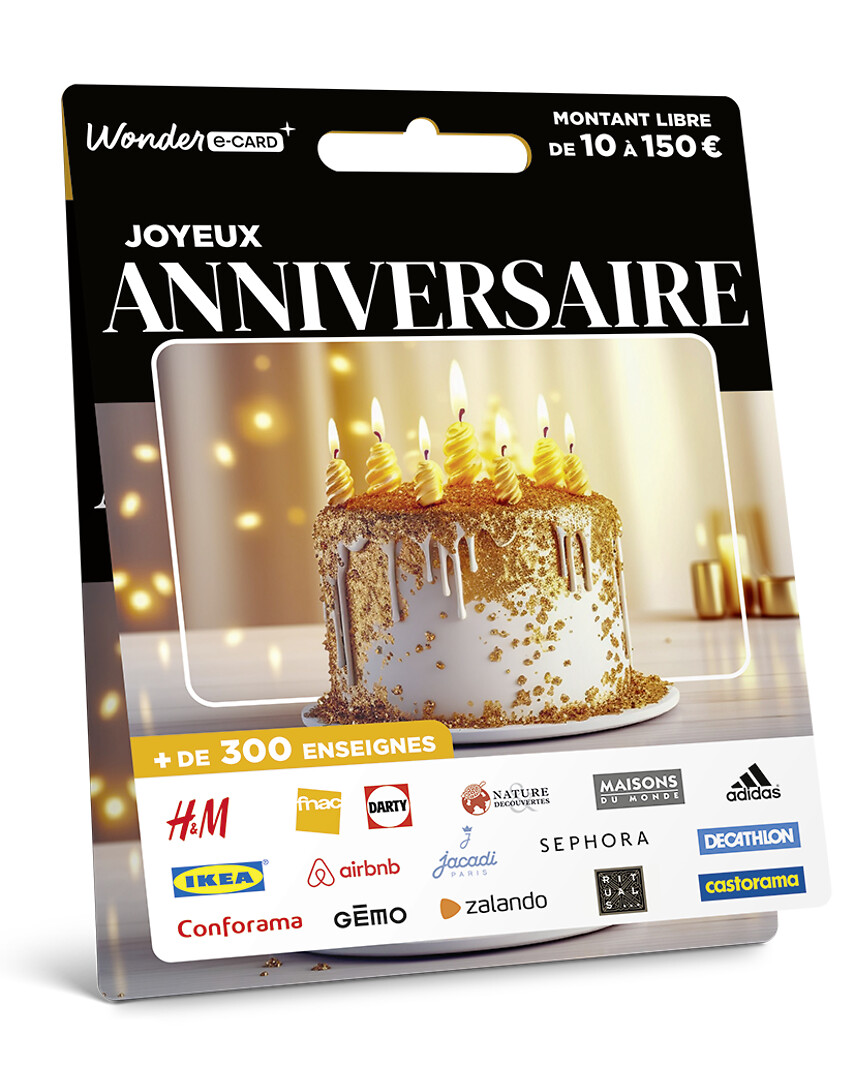 Carte Anniversaire Gâteau Doré