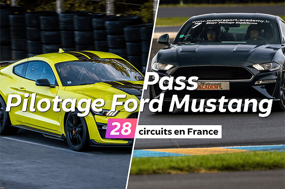Pass Pilotage Ford Mustang | 28 circuits en France - Pass 4 tours de circuit / pers