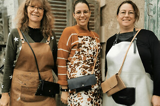 Atelier création sac banane Zaho en cuir près d'Angers (49)