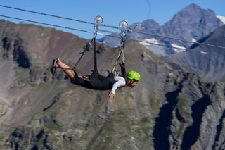 Descente de tyrolienne - Rollair cable - Orcières (05)