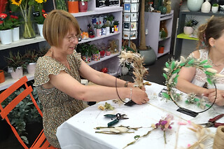 Atelier couronne de fleurs séchées à Pontoise (95)