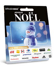 Carte Joyeux Noël Bonhomme de neige