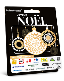 Carte Joyeux Noël Dorée