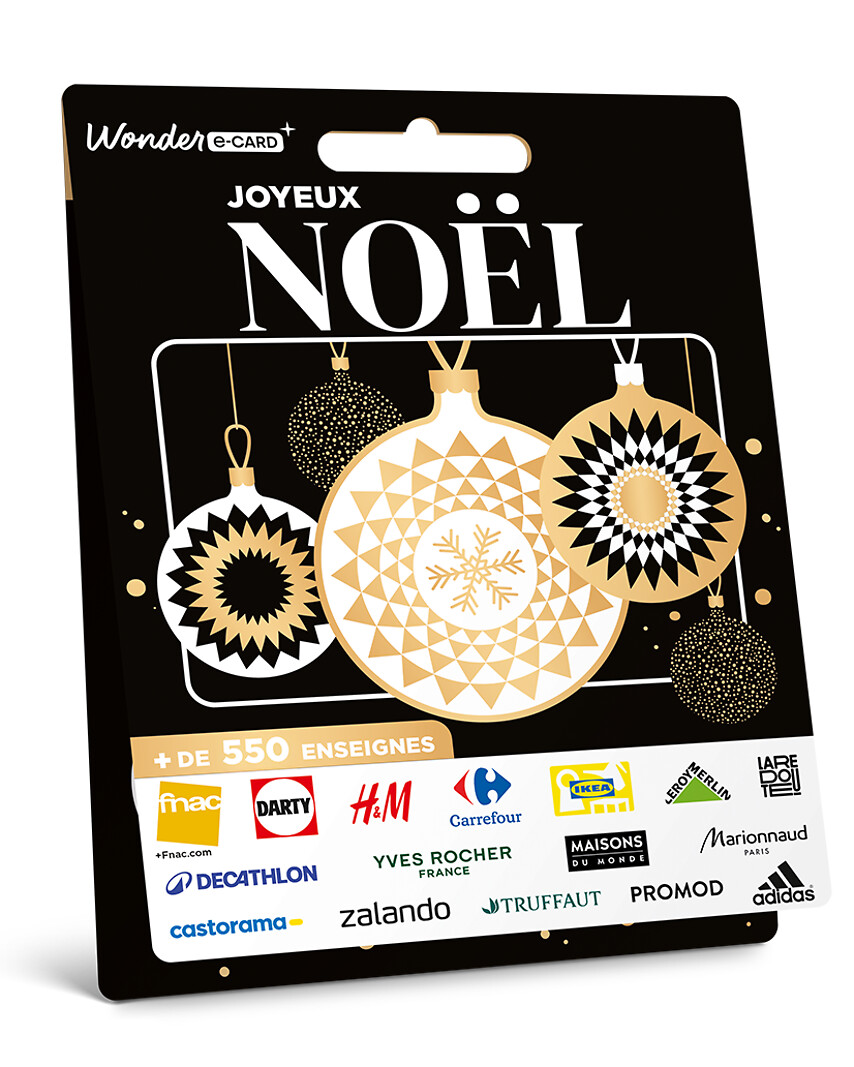 Carte Joyeux Noël Dorée
