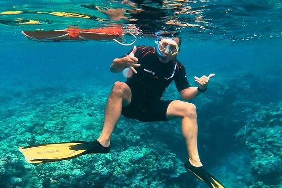Snorkeling sur barrière de corail de la Réunion depuis Saint-Leu
