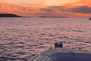 Coucher de soleil en bateau à Saint Martin (97)
