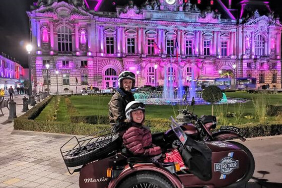 Balade nocturne en Side-Car à Tours (37)