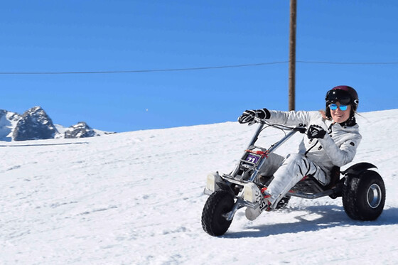 Balade encadrée en Mountain'Kart sur neige à Val-Cenis (73)