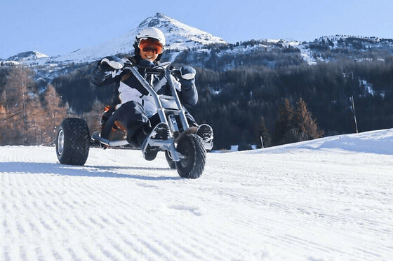 Balade encadrée en Mountain'Kart sur neige à Val-Cenis (73)