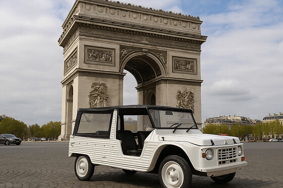 Balade en Méhari électrique à Paris