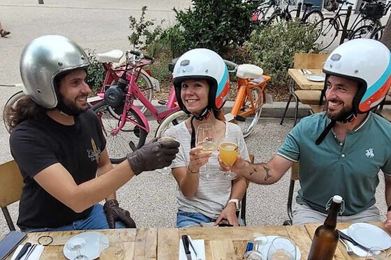 Balade apéro et plage en Solex à Argelès-sur-Mer (66)