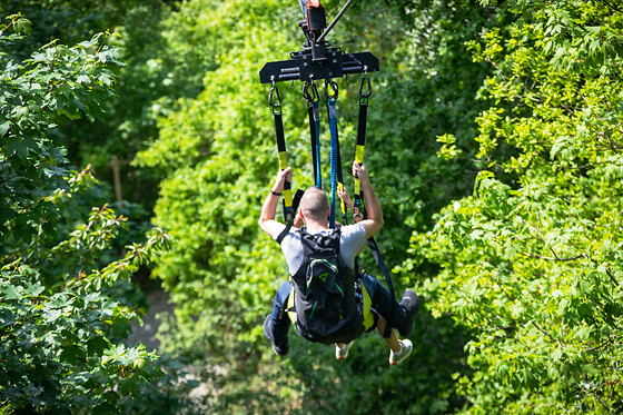 Tyrolienne géante depuis le Viaduc de la Souleuvre (14) - Solo
