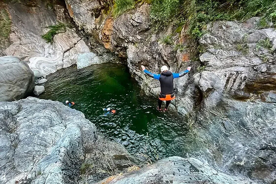 Journée canyoning en Italie au canyon de Chalamy (74)