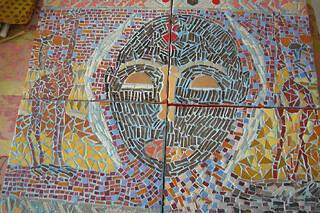 Atelier mosaïque à Tillières (49)