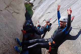 Canyoning dans le canyon du Chassezac intégral dans les Cévennes