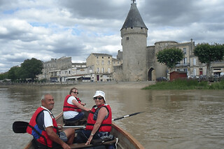 Randonnée guidée en Canoë Rabaska à Port Sainte Foy (33)