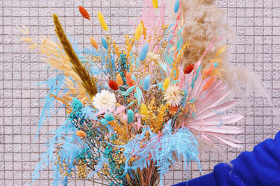 Atelier création d'un bouquet en fleurs séchées à Paris 20ème