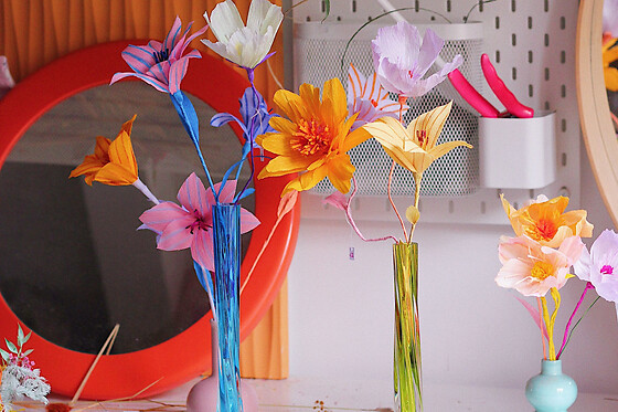 Atelier création de fleur en papier à Paris 20ème