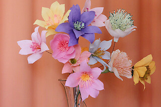 Atelier création de fleur en papier à Paris 20ème
