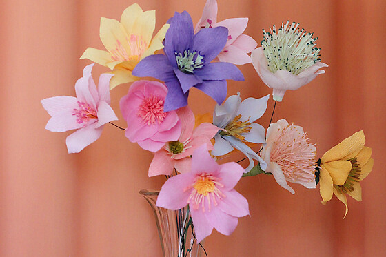 Atelier création de fleur en papier à Paris 20ème