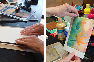 Atelier de peinture sur plaque de gel à Groléjac (24)  - Atelier créatif de peinture sur plaque de gel - duo - 3h
