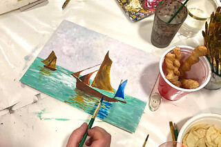 Apéro artistique paysage à la peinture à Vincennes (94)